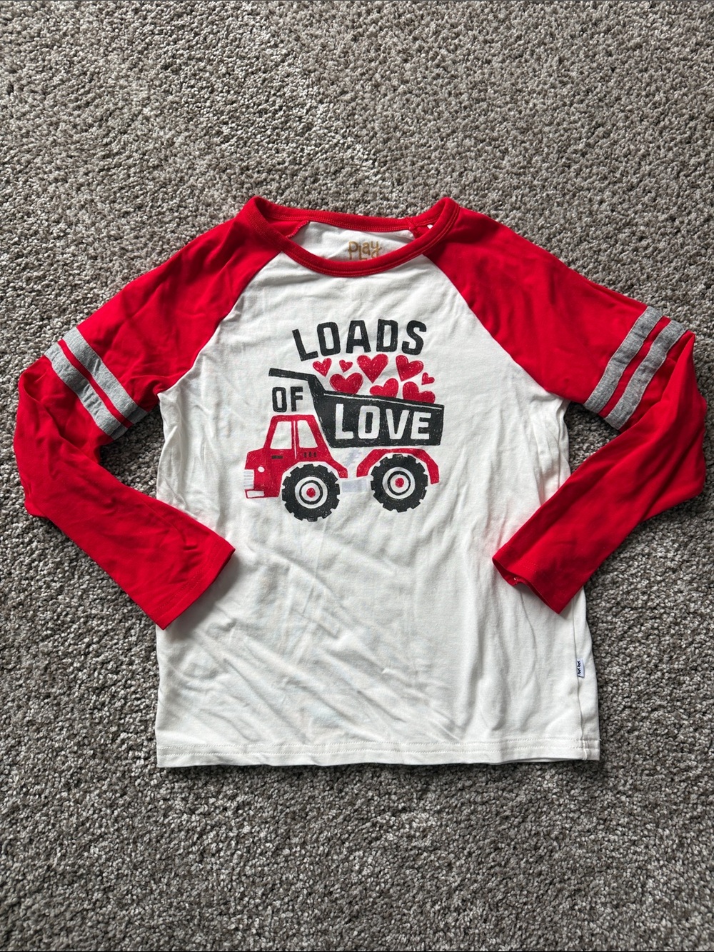 Little Sleepies Red and White 'Loads of Love' Long Sleeve Tee